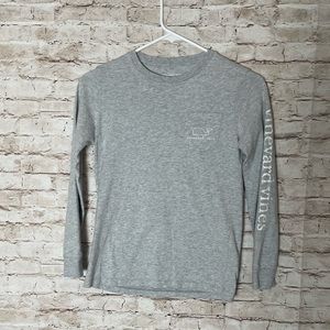 Vineyard Vines kids grey Whale shirt